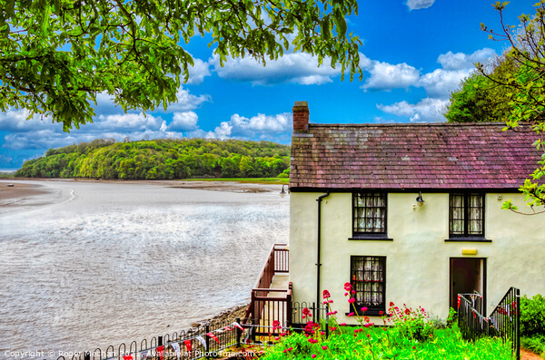 Serene Dylan Thomas Boathouse in Laugharne Picture Board by Roger Mechan