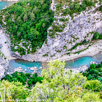 Buy canvas prints of The Gorge of Verdon and river  by Roger Mechan