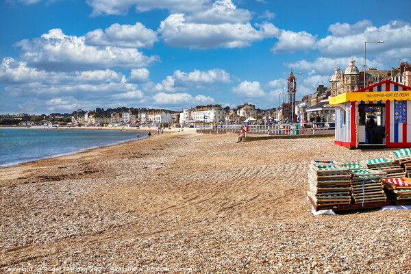 Serene View of Weymouth Beach Picture Board by Roger Mechan