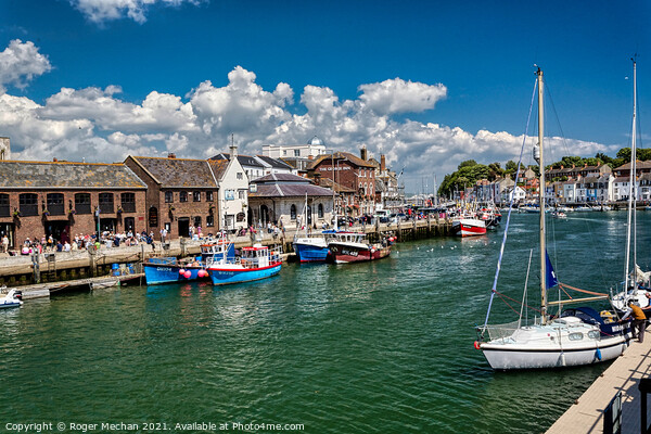 Weymouth Old Harbour Picture Board by Roger Mechan