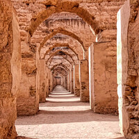 Buy canvas prints of Arches of Red Walls by Roger Mechan