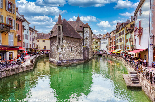 Annecy's Colorful Canal Picture Board by Roger Mechan
