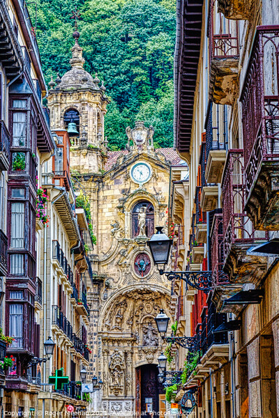 The old town of San Sebastian Spain  Picture Board by Roger Mechan