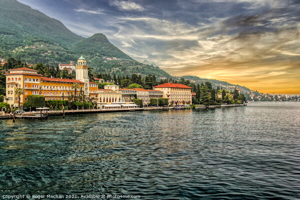 Serene Lake Garda Picture Board by Roger Mechan