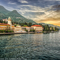 Buy canvas prints of Serene Lake Garda by Roger Mechan