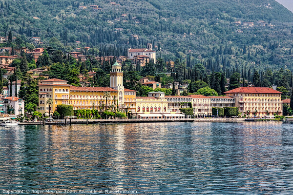 Tranquil Beauty of Lake Garda Picture Board by Roger Mechan