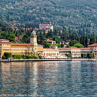 Buy canvas prints of Tranquil Beauty of Lake Garda by Roger Mechan