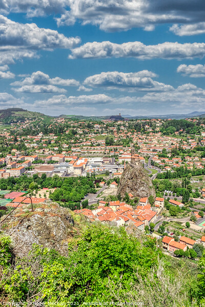 The Heavenly View of Le Puy en Velay Picture Board by Roger Mechan