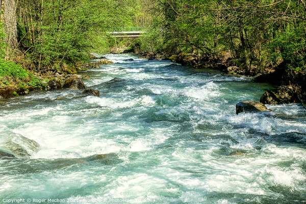 Rushing Rapids of the French Alps Picture Board by Roger Mechan