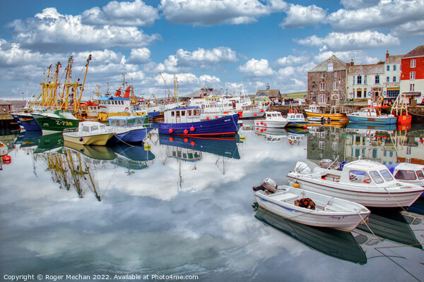 Serenity at Padstow Harbour Picture Board by Roger Mechan
