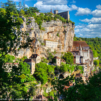 Buy canvas prints of The Sacred Village of Rocamadour by Roger Mechan