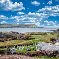 Buy canvas prints of The Serenity of St Enodoc Church by Roger Mechan