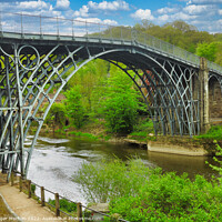 Buy canvas prints of The Iconic Ironbridge by Roger Mechan