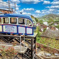 Buy canvas prints of Ascending the Cliff Railway by Roger Mechan