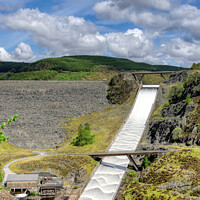 Buy canvas prints of The Awe-inspiring Llyn Brianne Spillway by Roger Mechan