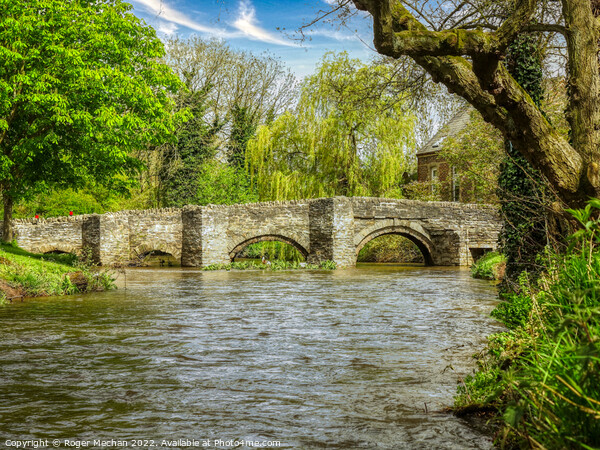 The Enchanting Arched Bridge of Clun Picture Board by Roger Mechan