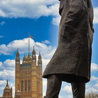 Buy canvas prints of The Bold Voice of Churchill by Roger Mechan