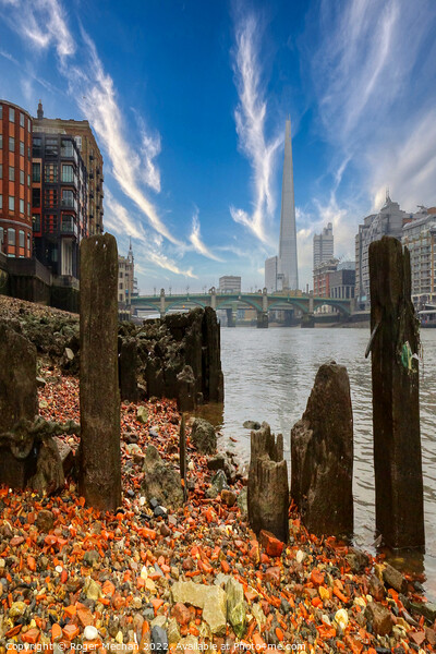 Ethereal Shard in London Skyline Picture Board by Roger Mechan