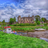 Buy canvas prints of Exquisite Laugharne Castle by Roger Mechan