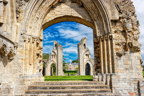 Mystical Ruins of Glastonbury Abbey Picture Board by Roger Mechan