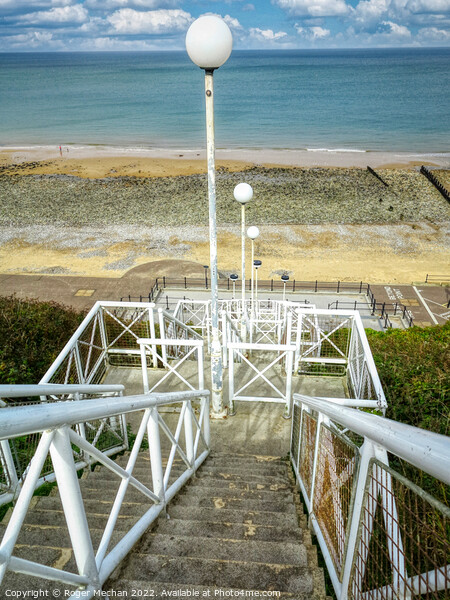 Steps to Cromer Beach Picture Board by Roger Mechan