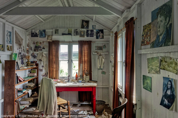 Dylan Thomas' Abandoned Boat House Picture Board by Roger Mechan