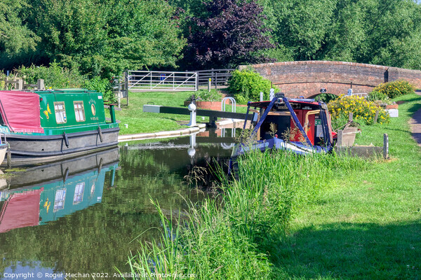 Serenity in Bridgewater Taunton Canal Picture Board by Roger Mechan