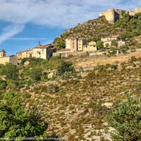 Buy canvas prints of Castle and Medieval Village in Verdon Gorge by Roger Mechan