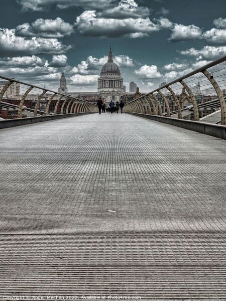 Crossing the Wibbly Wobbly Bridge Picture Board by Roger Mechan