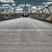 Buy canvas prints of Crossing the Wibbly Wobbly Bridge by Roger Mechan