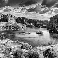 Buy canvas prints of The Ghostly Remains of Foggintor Quarry by Roger Mechan