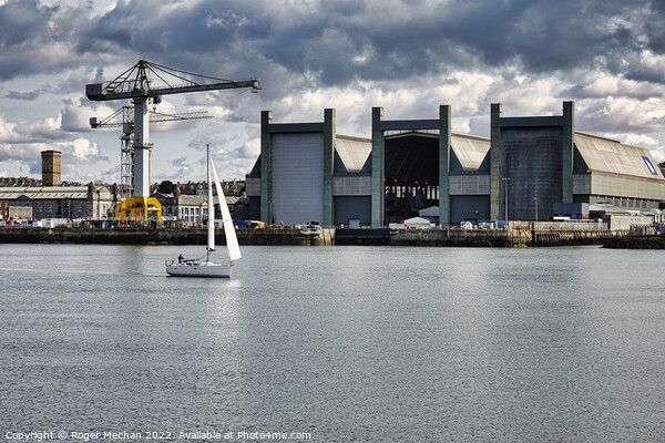 Shipbuilding Amidst a Threatening Sky Picture Board by Roger Mechan
