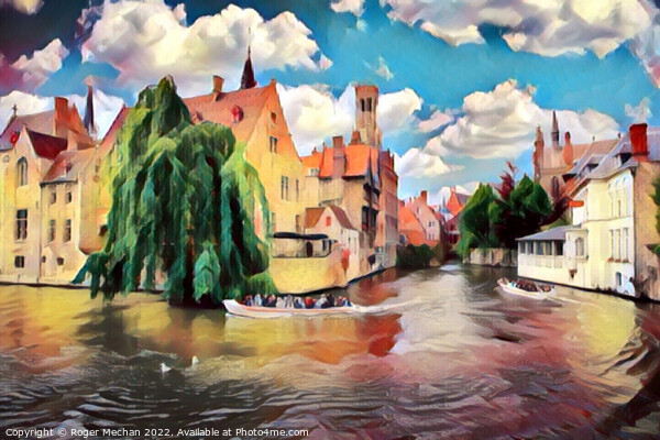 Peaceful Serenity in Bruges Picture Board by Roger Mechan