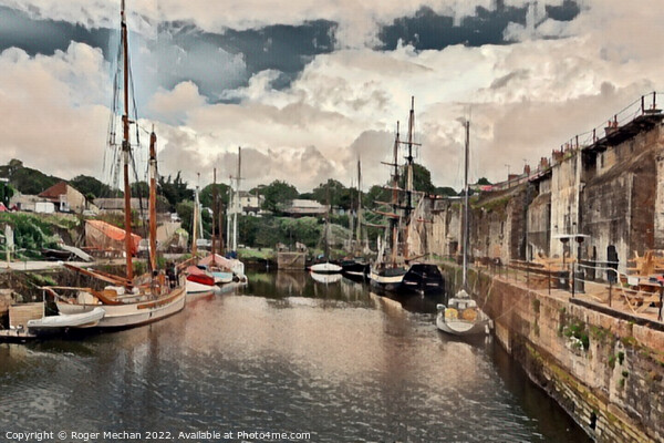 Serenity at Charlestown Harbour Picture Board by Roger Mechan
