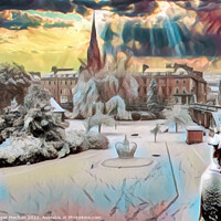 Buy canvas prints of Winter Wonderland at Parade Gardens Bath by Roger Mechan