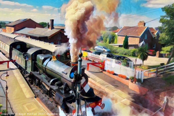 Smoke and Steam at Taunton Station Picture Board by Roger Mechan