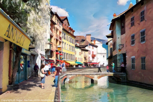 Enchanting Annecy: A Watercolour Dream Picture Board by Roger Mechan