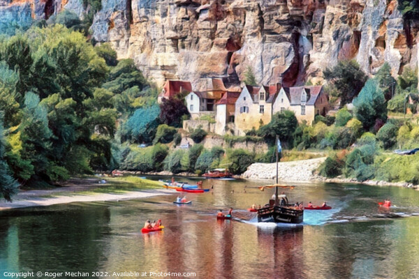 Enchanting River Journey in La Roque-Gageac Picture Board by Roger Mechan
