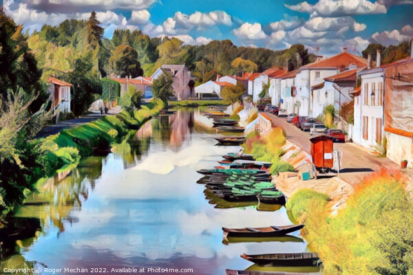 Tranquil Coulon Canals Picture Board by Roger Mechan