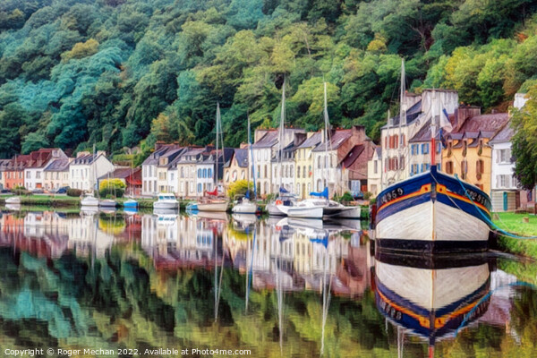 Serene Canal Scene Picture Board by Roger Mechan