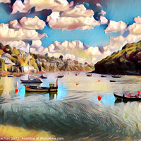 Buy canvas prints of Serenity of Newton Ferrers by Roger Mechan