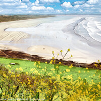 Buy canvas prints of Serene Waves at Saunton Sands by Roger Mechan
