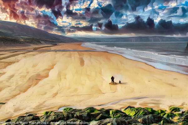 Golden Sands of Woolacombe Bay Picture Board by Roger Mechan