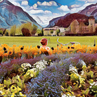 Buy canvas prints of Alpine Wonderland by Roger Mechan