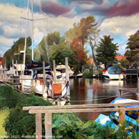 Buy canvas prints of Tranquil River Scene in Christchurch by Roger Mechan