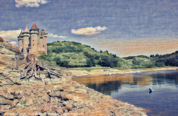 Enchanting Medieval Castle on a French Lake Picture Board by Roger Mechan