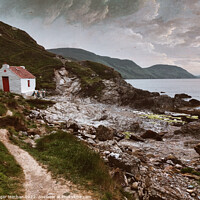 Buy canvas prints of Secluded Cottage by the Rocky Shore by Roger Mechan