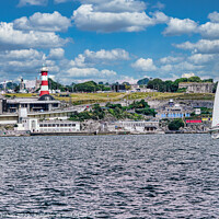 Buy canvas prints of Plymouth Hoe and Foreshore by Roger Mechan
