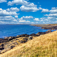 Buy canvas prints of Sun-kissed Isle of Man Coastline by Roger Mechan