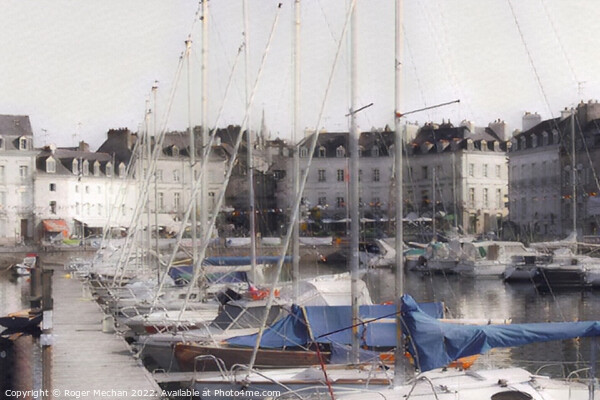 The Enchanting Yacht Port of Vannes Picture Board by Roger Mechan